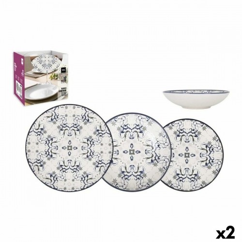 Dinnerware Set La Mediterránea Tesa 12 Pieces Porcelain (2 Units) image 1