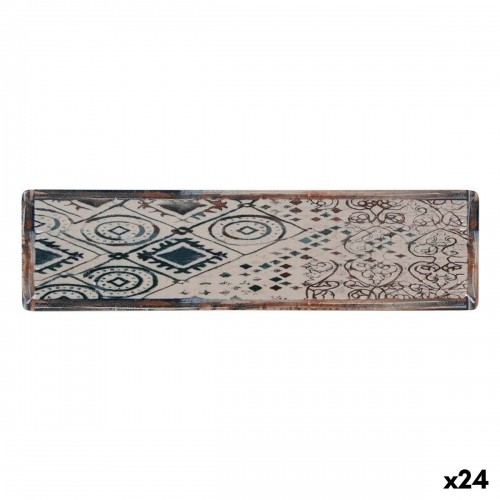 Serving Platter La Mediterránea Grecia Porcelain Rectangular 30 x 8 x 2 cm (24 Units) image 1