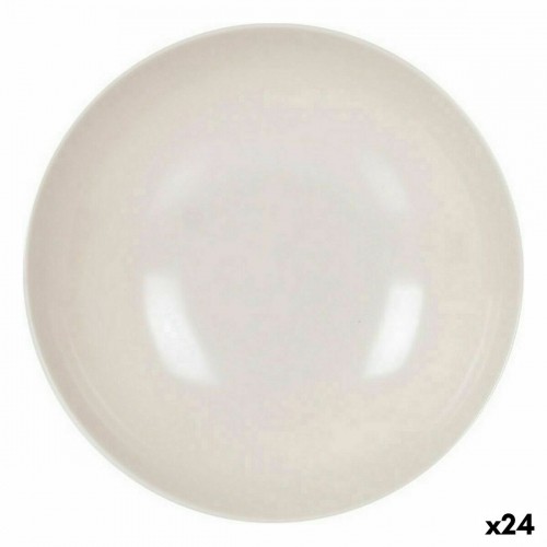 Deep Plate La Mediterránea Melamin White Shine 21 x 5,3 cm (24 Units) image 1