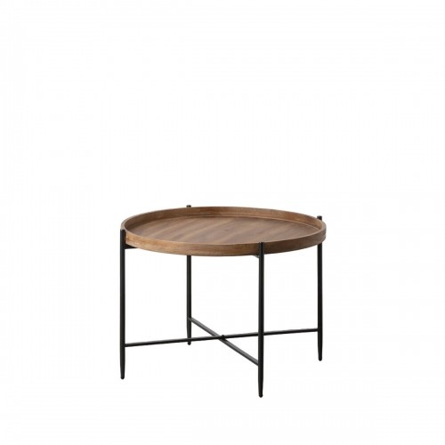 Bigbuy Home Кофейный столик Чёрный Натуральный Железо древесина ели 80 x 80 x 55 cm image 1