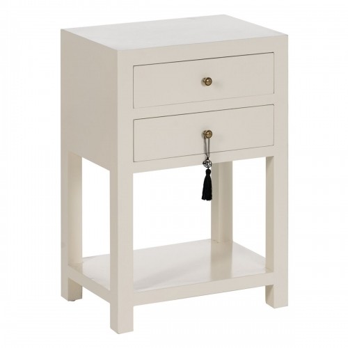 Nightstand ORIENT White Fir wood MDF Wood 45 x 30 x 66 cm image 1