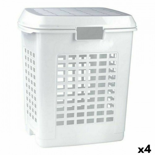 Bigbuy Home Бельевая корзина Белый 50 L (4 штук) image 1