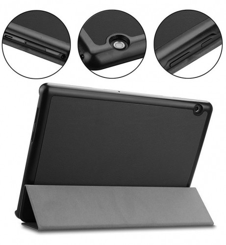 Tactical Book Tri Fold Case for Samsung X510|X516 Galaxy Tab S9 FE Black image 1