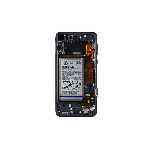 LCD display + Touch Unit + Front Cover + Battery Samsung G970 Galaxy S10e Prism Black (Service Pack) image 1