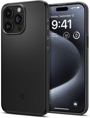 Spigen Thin Fit iPhone 15 Pro 6.1" czarny|black ACS06686 image 1