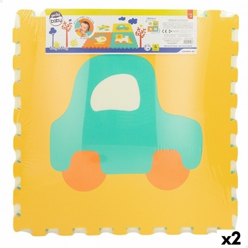 Puzles Paklājiņš Colorbaby 4 Daudzums Automašīnu 118 x 118 cm EVA (2 gb.) image 1