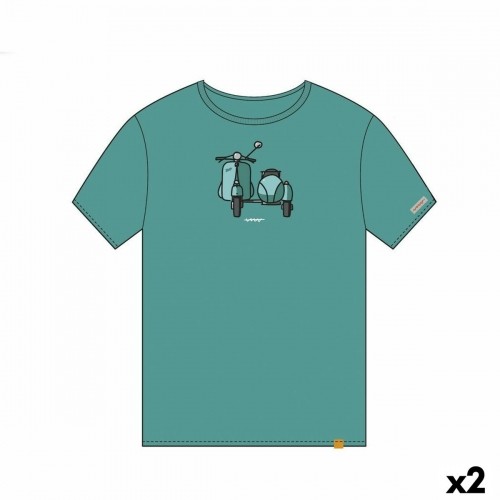 Unisex Short Sleeve T-Shirt Cállate la Boca Turquoise Sidecar L (2 Units) image 1