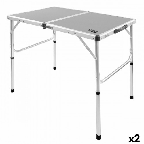 Складной стол Aktive Кемпинг Серый 90 x 70 x 60 cm (2 штук) image 1