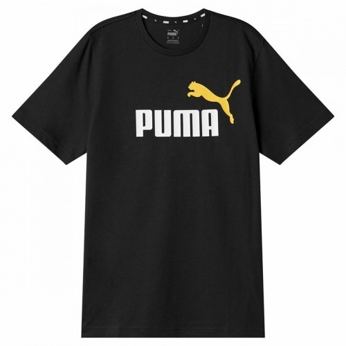 Vīriešu Krekls ar Īsām Piedurknēm Puma Ess+ 2 Col Logo Melns image 1