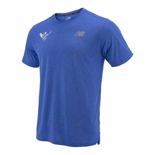Vīriešu Krekls ar Īsām Piedurknēm New Balance Valencia Marathon Zils image 1