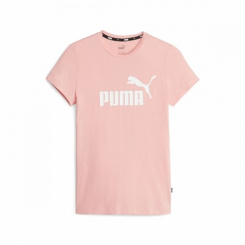Women’s Short Sleeve T-Shirt Puma Ess Logo Light Pink image 1