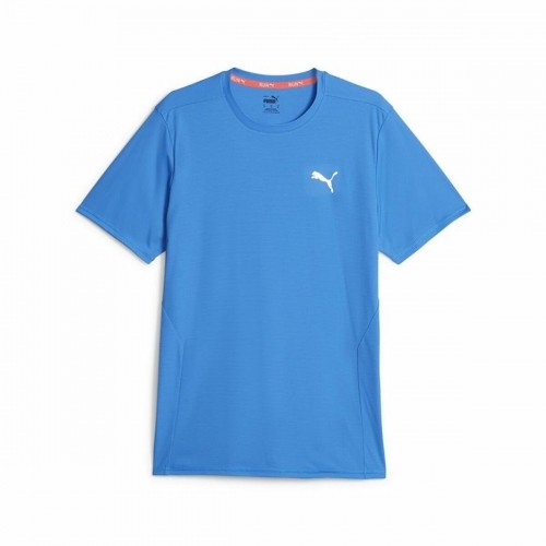 Vīriešu Krekls ar Īsām Piedurknēm Puma Run Favorite Ss Debesu zils image 1