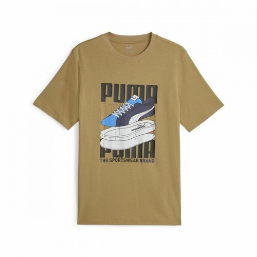 Men’s Short Sleeve T-Shirt Puma Graphiccs Sneaker Brown image 1