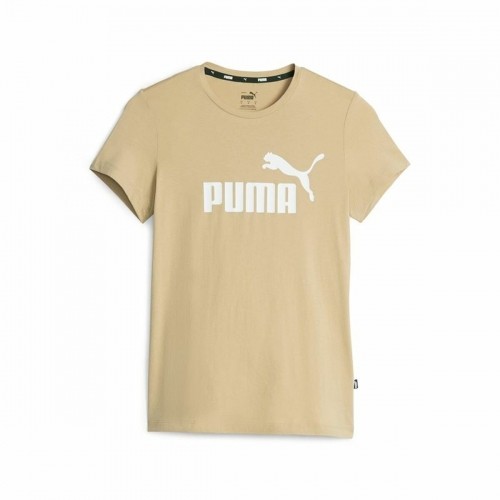 Sieviešu Krekls ar Īsām Piedurknēm Puma Ess Logo Bēšs image 1