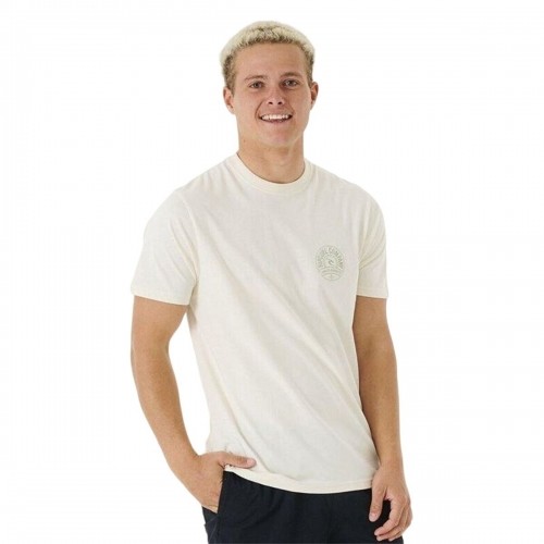 Men’s Short Sleeve T-Shirt Rip Curl Stapler White image 1