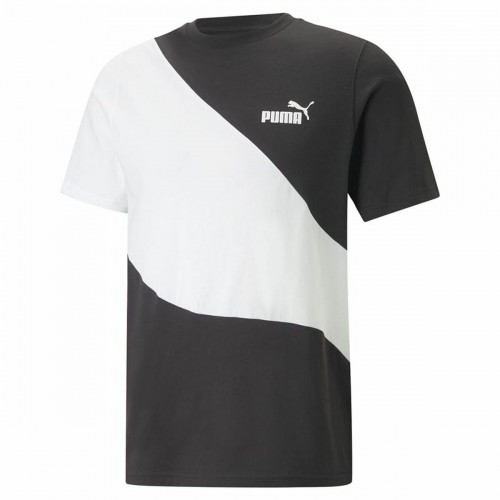 Men’s Short Sleeve T-Shirt Puma Powert White Black image 1