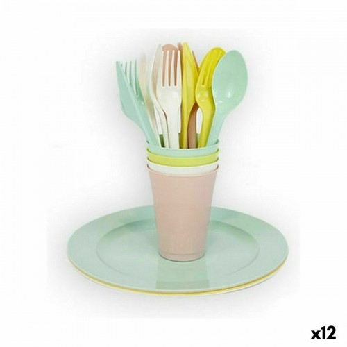 Dinnerware Set Dem 20 Pieces Multicolour Picnic (12 Units) image 1