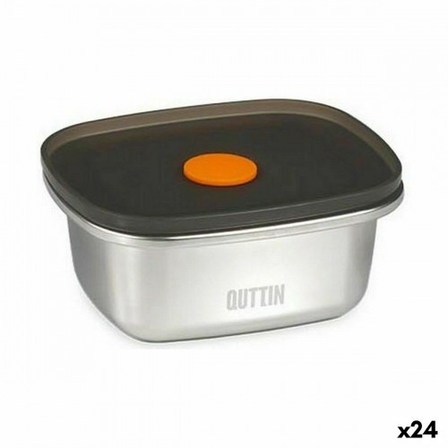 Hermetic Lunch Box Quttin   Stainless steel Rectangular 250 ml (24 Units) image 1