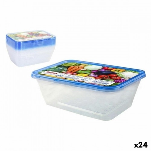 Set of lunch boxes Privilege 49787 Rectangular 750 ml 18 x 12 x 6 cm (24 Units) (9 pcs) image 1