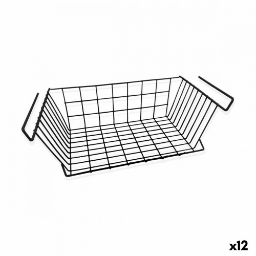 Basket for Kitchen Shelf Confortime Black 43 x 24,4 x 18,5 cm (12 Units) image 1