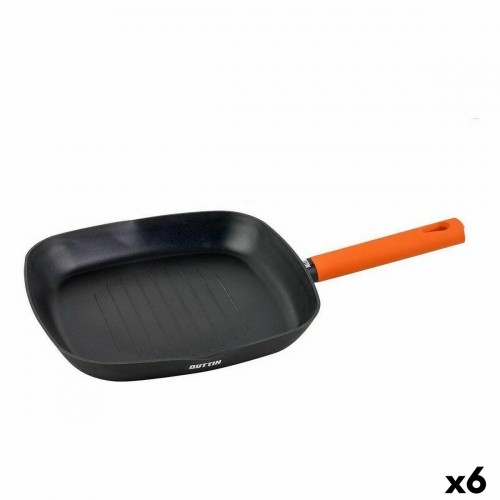 Сковорода с волнистым Quttin Gastro Чёрный Оранжевый 47 x 29,7 x 4 cm (6 штук) image 1