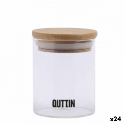 Caurspīdīga Stikla Burka Quttin    6,5 x 9 cm Silikona 200 ml (24 gb.) image 1