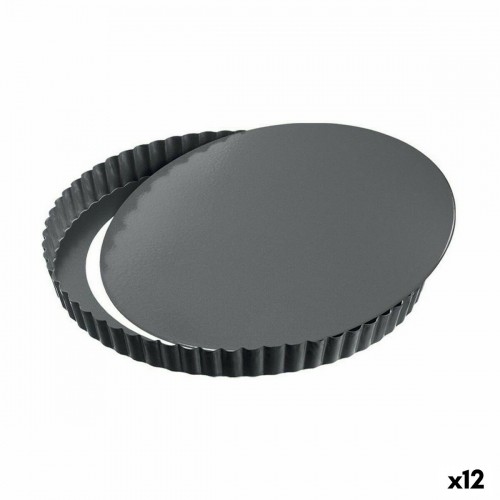 Springform Pan Quttin Black Carbon steel 24 x 2,8 cm (12 Units) image 1