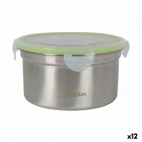 Hermetic Lunch Box Quttin Circular 900 ml Stainless steel (12 Units) image 1