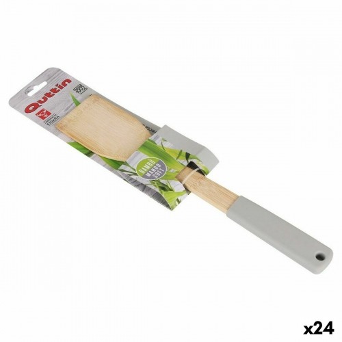 Kitchen Spatula Quttin Soft Straight Bamboo 30 x 6 cm (24 Units) (30 cm) image 1