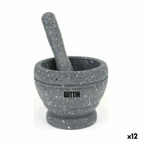 Mortar Quttin Black Plastic 11 x 9 cm (12 Units) image 1