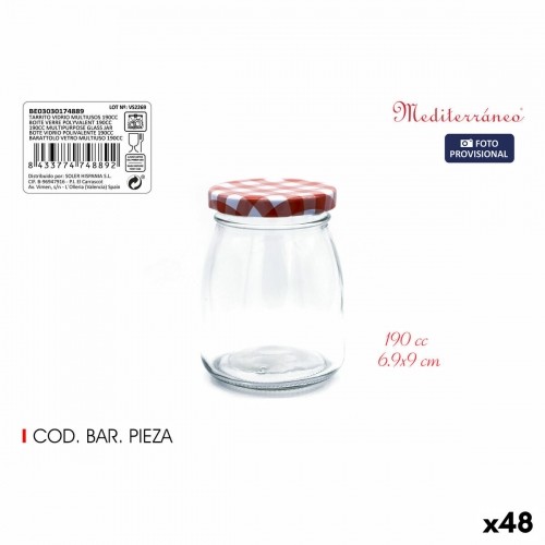 Glass Jar Mediterraneo Multi-use 190 ml Glass (48 Units) image 1