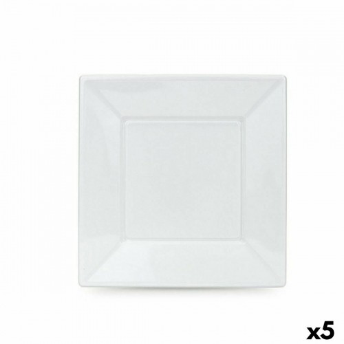 Set of reusable plates Algon White Plastic 23 x 23 x 1,5 cm (36 Units) image 1
