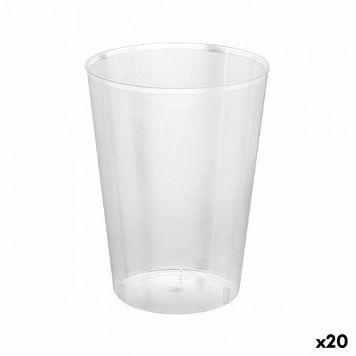 Set of reusable glasses Algon Transparent Cider 20 Units 500 ml (15 Pieces) image 1