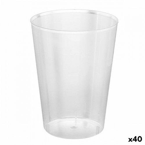 Set of reusable glasses Algon Transparent Cider 40 Units 500 ml (10 Pieces) image 1