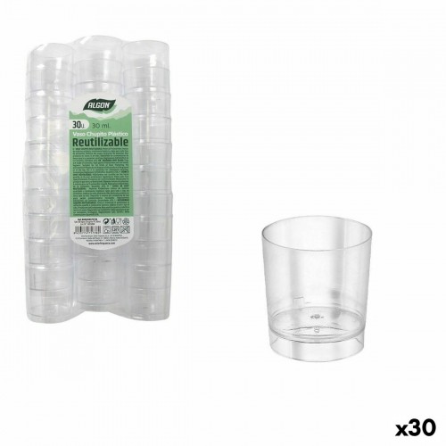 Set of Shot Glasses Algon Reusable polystyrene 30 Pieces 30 ml (30 Units) image 1