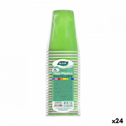 Набор многоразовых чашек Algon Зеленый 24 штук 250 ml (25 Предметы) image 1