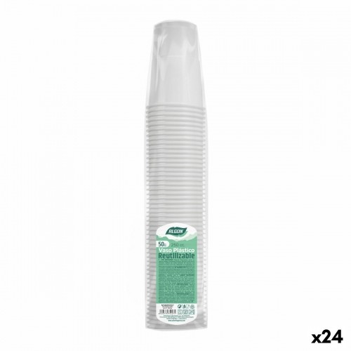 Набор многоразовых чашек Algon Белый 24 штук 250 ml (50 Предметы) image 1