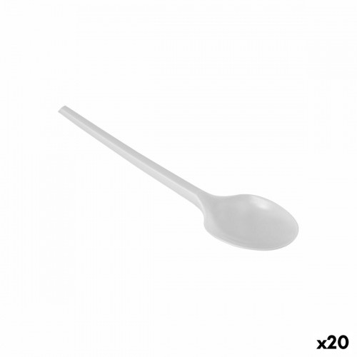 Набор ложек Algon Многоразовая Белый 20 штук 12,5 cm image 1