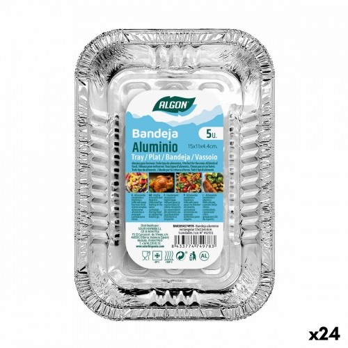 Set of trays Algon Rectangular 5 x 11 x 4,5 cm (24 Units) image 1