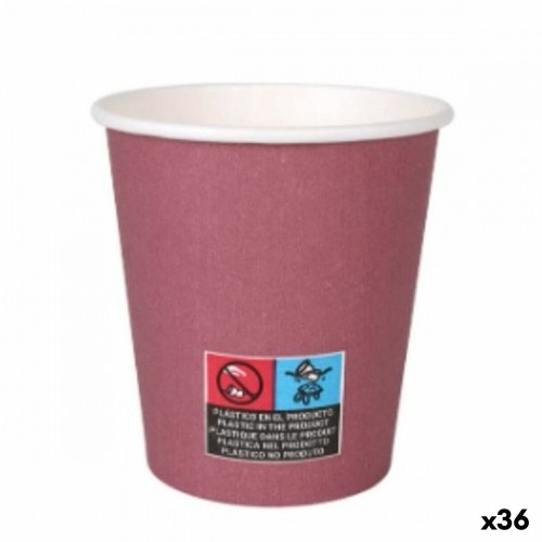 Набор стаканов Algon Картон Одноразовые Бордовый 36 штук 200 ml (24 Предметы) image 1
