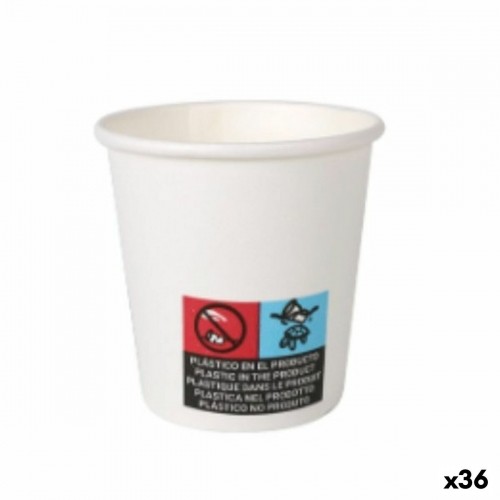 Набор стаканов Algon Картон Одноразовые Белый 36 штук 80 ml (30 Предметы) image 1