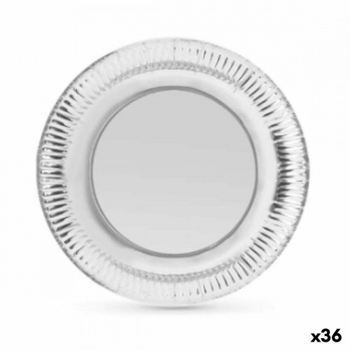 Набор посуды Algon Серебристый Одноразовые Картон 23 x 23 x 1,5 cm (36 штук) image 1