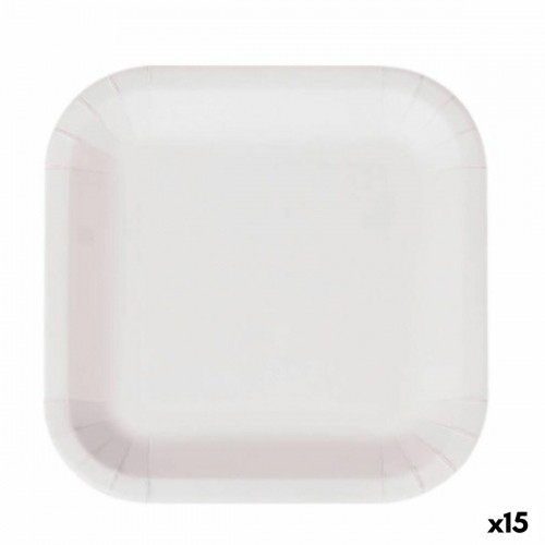 Plate set Algon Disposable White Cardboard 26 cm (15 Units) image 1