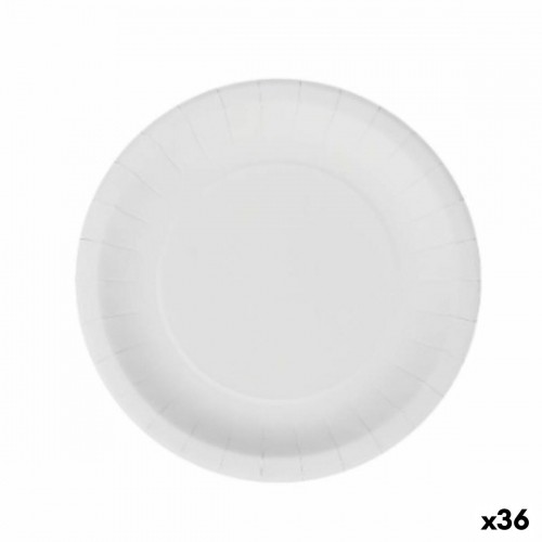 Plāksņu komplekts Algon Vienreizējas lietošanas Balts Kartons 20 cm (36 Vienības) image 1