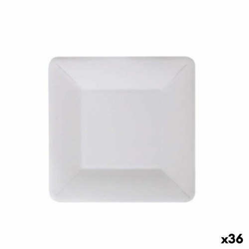 Plāksņu komplekts Algon Vienreizējas lietošanas Balts Kartons Kvadrāta 18 cm (36 Vienības) image 1
