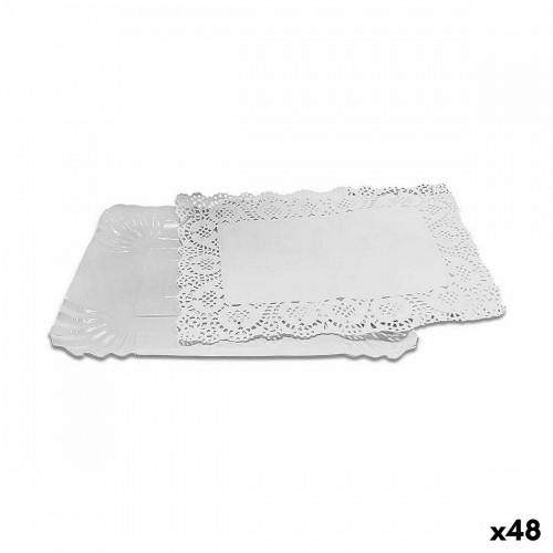 Cake stand Algon White 23 x 29,5 x 1 cm (2 Pieces) (48 Units) image 1