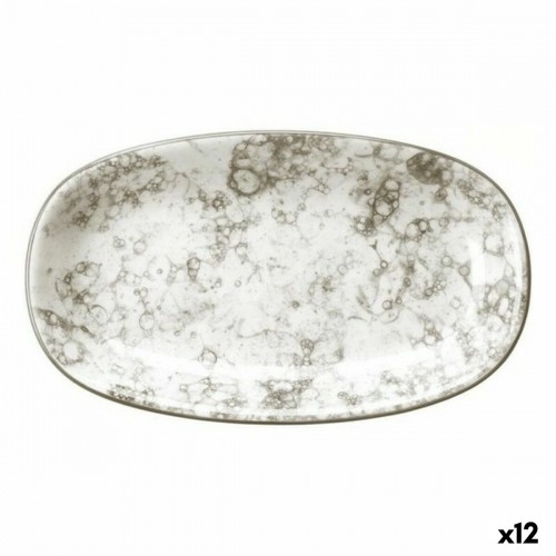 Snack tray Viejo Valle Rocks Brown Porcelain 15 x 8,7 x 2,3 cm (12 Units) image 1