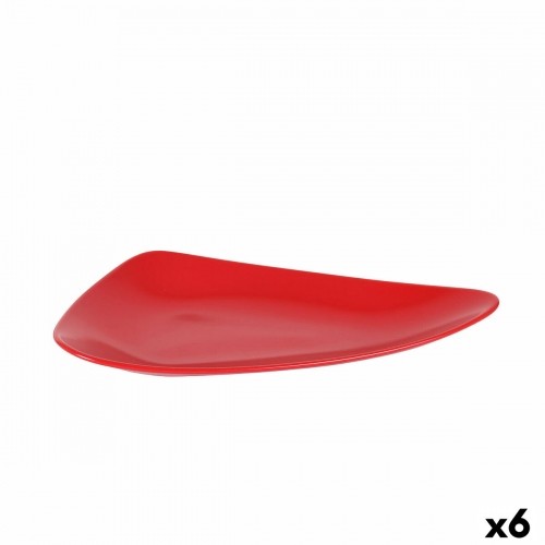 Snack tray Ceramic Red 31 x 18 x 4 cm (6 Units) image 1