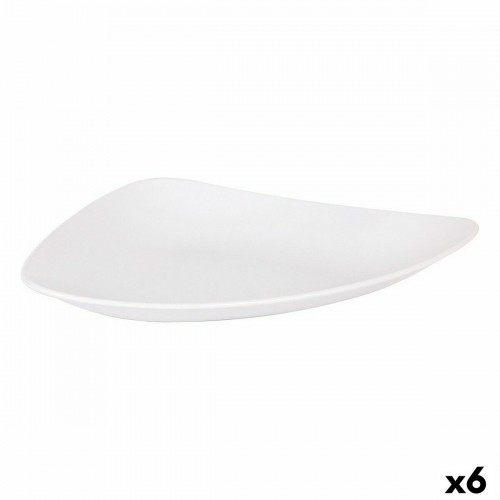 Flat Plate Inde Vedone Porcelain White 31 x 25 x 4 cm (6 Units) image 1