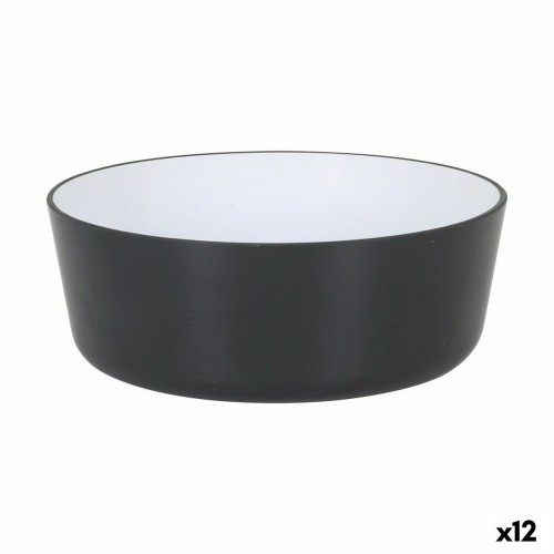 Bowl Inde Melamin White/Black (12 Units) image 1